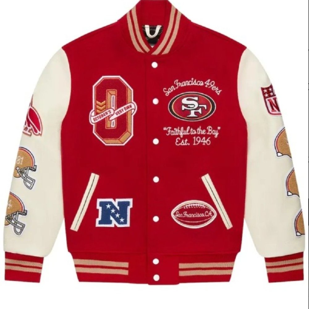 San Francisco 49ers OVO letterman jacket womens